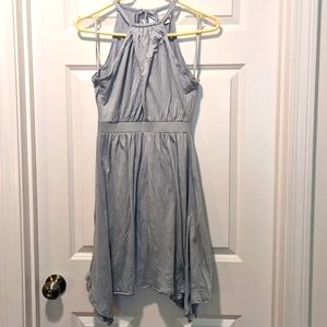 Dusty Blue Greek Goddess Soft Viscose Dress Anthropologie Moulinette Soeurs